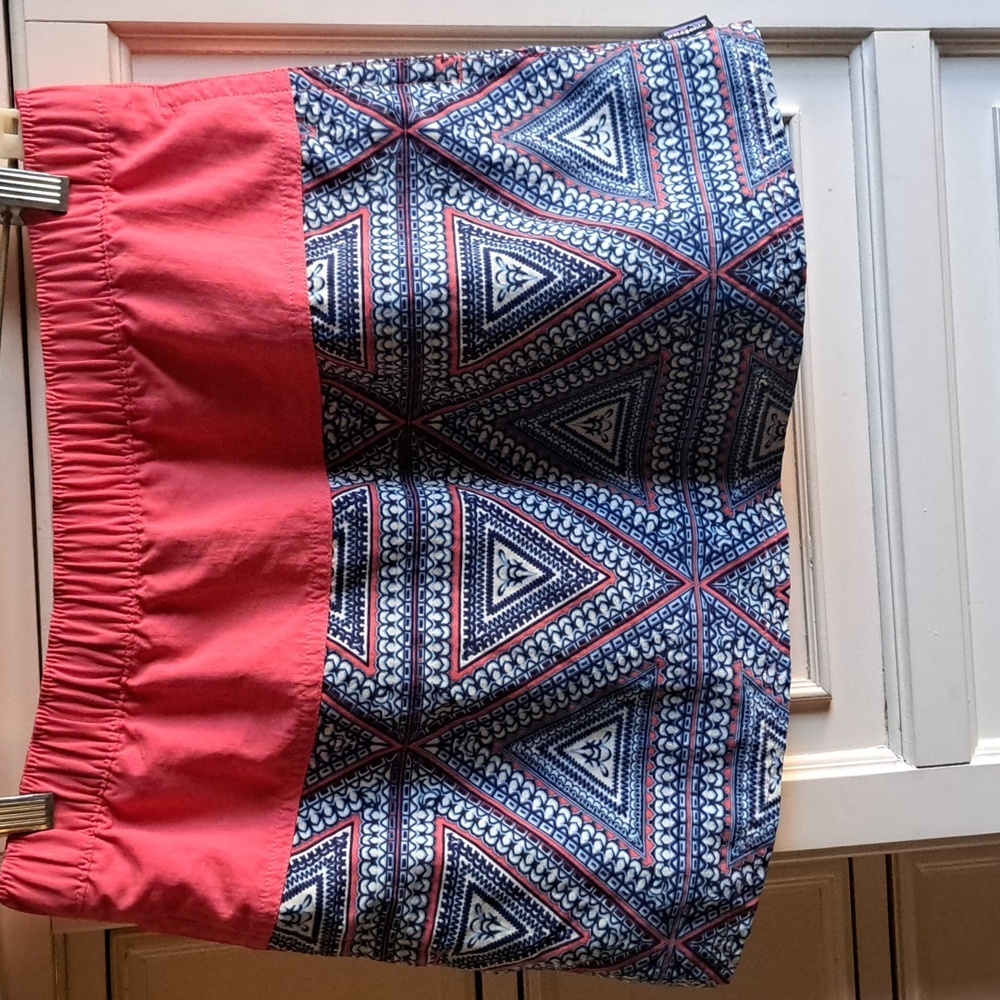 Patagonia Aztec Baggies Mini Skirt With Pockets Nylon Coral/Blue Size Small NWOT - Picture 2 of 8